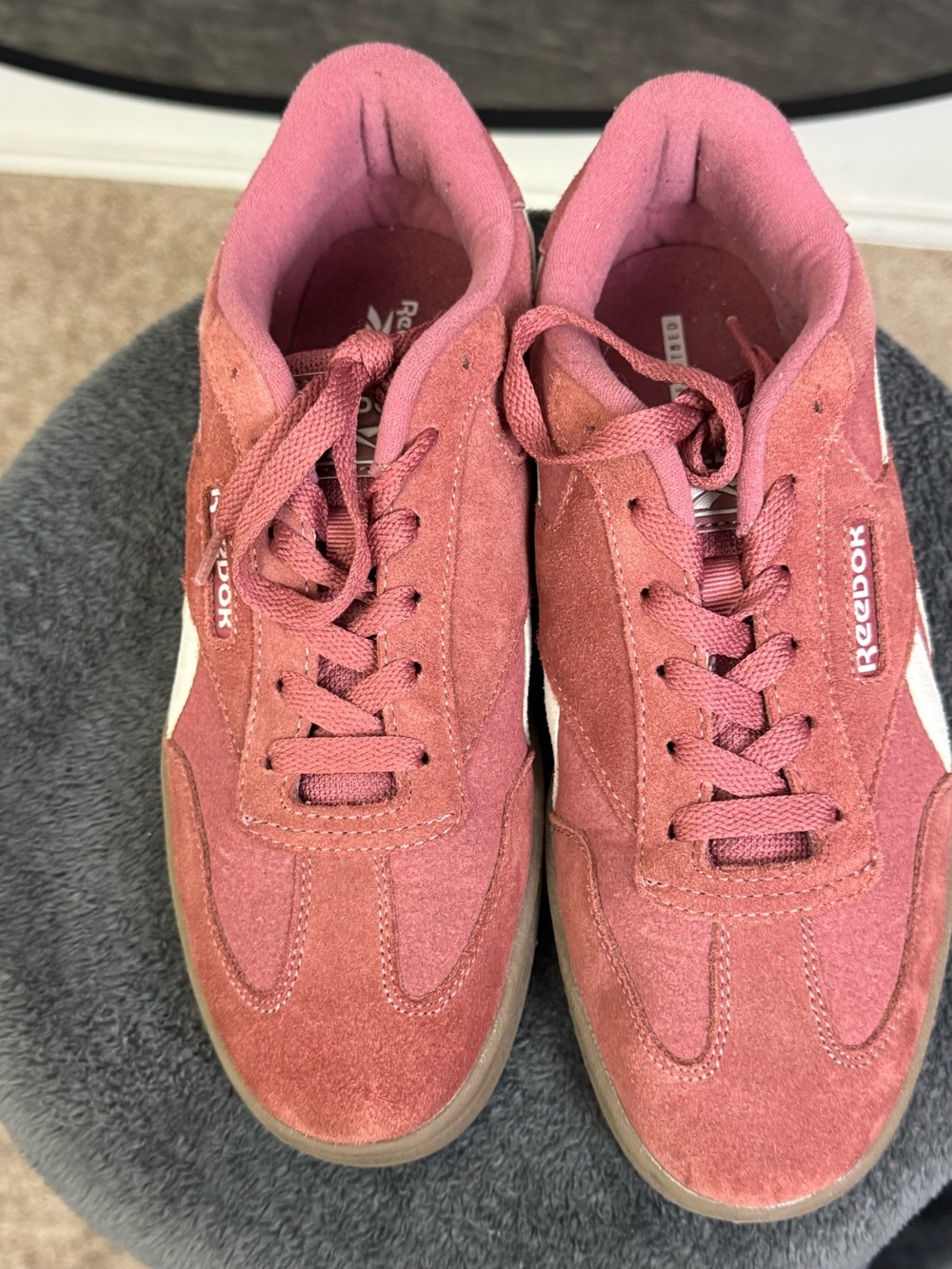 Reebok Club C Grounds Pink Suede Gum Sole Sneakers Women’s Size 8.5 - Picture 3 of 10